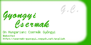 gyongyi csermak business card