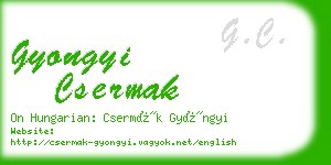 gyongyi csermak business card